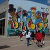 As part of the exhibition Art in the Streets at the Museum of Contemporary Art (MOCA) in Los Angeles, a group of commissioned artists created this mural in honor of the tagger Blade from New York. 